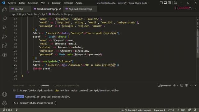 API Rest registro 23 | Curso FullStack App para Pizzerías en Laravel y Android смотреть онлайн