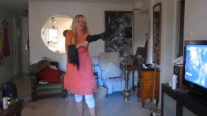 barefoot dance with opera long leather gloves