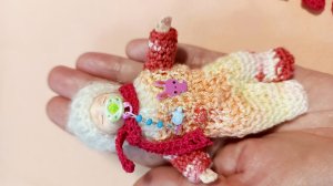 Мини Реборн 9 см из полимерной глины