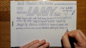 Lamy Studio Quick Fountain Pen Review