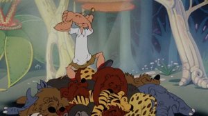 Popeye defeating Tarzan Bluto (Popeye the Sailor Man - "Safari So Good")