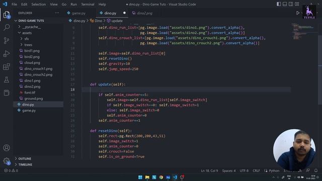 Pygame Tutorial for Beginners | Chrome Dino Game in Python #python #pygame смотреть онлайн