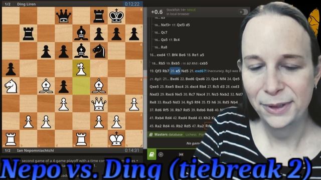 Analyzing Nepo vs. Ding (tiebreak 2) in Chinese [world chess championship] смотреть онлайн