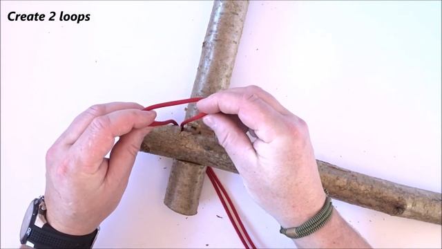 How to Secure Cross Halving Joint only with the Rope - Bushcraft Shelter Structure Knot смотреть онлайн