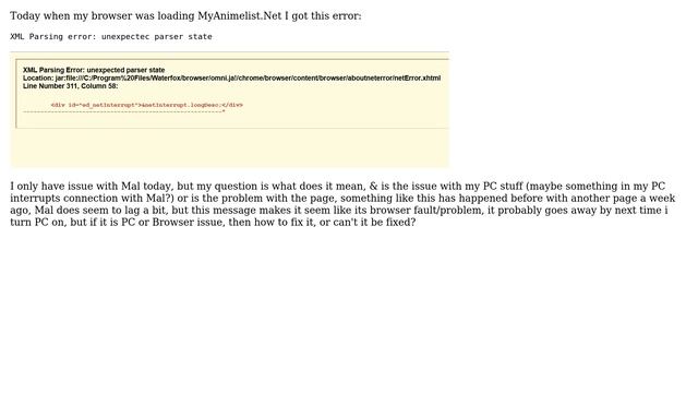 WaterFox, what does this errror mean? смотреть онлайн