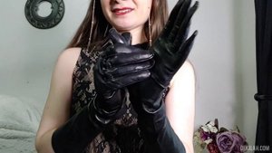 ASMR Vintage Long Leather Gloves Show & Tell - Part 2