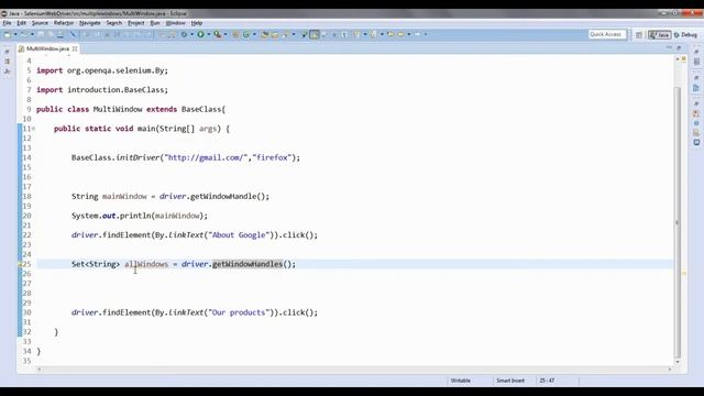 Multiple Window Handling in Selenium