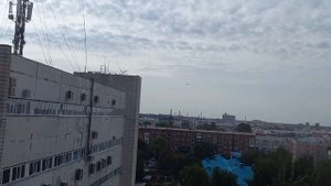 Ил-76МД-90А 224-й отряд Челябинск-Омск садится днём на аэродроме Омск-Северный.