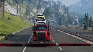 Автомобили переезжают речку в BeamNG Dive