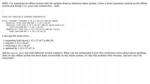 Unix & Linux: understanding YUM update error... requires, removing, updated by