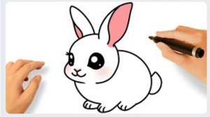 КАК ЛЕГКО НАРИСОВАТЬ МИЛОГО КРОЛИКА 🐇💟
