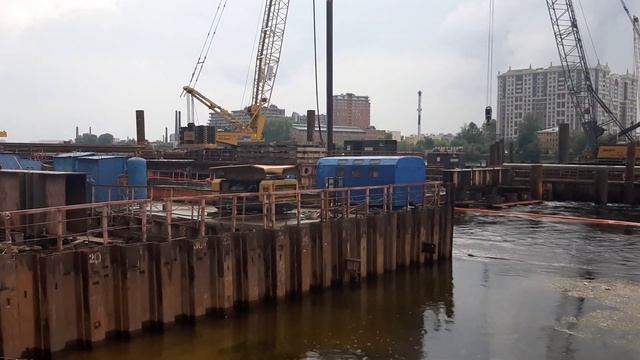 Строительство Большого Смоленского моста в Санкт-Петербурге 21.07.2024