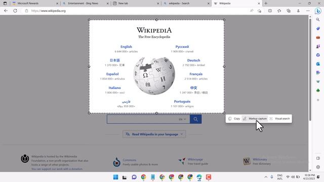 Microsoft Edge Web Capture Screenshot Feature