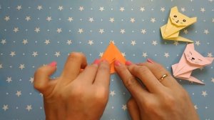 ОРИГАМИ КОТИК ИЗ БУМАГИ / КОШЕЧКА ИЗ БУМАГИ / ОРИГАМИ КОТ/ DIY ORIGAMI CAT MADE OF PAPER