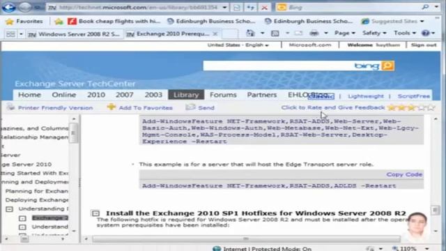 Microsoft Exchange Server 2010 System Requirements and Prerequisites 66