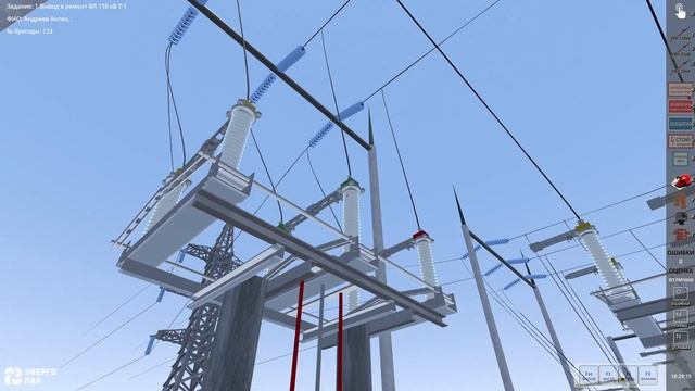 Вывод в ремонт высоковольтной линии ВЛ 110кВ Т-1 на тренажере подстанции 110/35/10 кВ смотреть онлайн