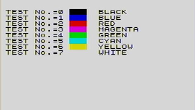 Цвето-тест для компьютера ZX Spectrum, 2001-2024 гг., ZX Spectrum. Моя программа на языке Бейсик.