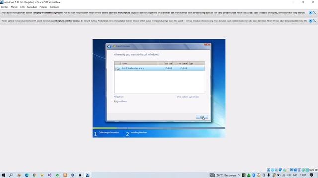 tutorial menginstal windows 7 32 bit pada virtual box смотреть онлайн