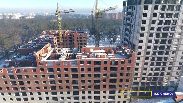 Хід будівництва "Сhehov Парк Квартал", м.Ірпінь, вул.Чехова 27 - січень 2018р. смотреть онлайн