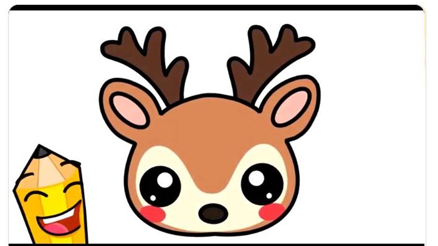 КАК НАРИСОВАТЬ МИЛУЮ МОРДУ ОЛЕНЯ В СТИЛЕ KAWAII ЛЕГКО, ШАГ ЗА ШАГОМ 🦌💟 смотреть онлайн