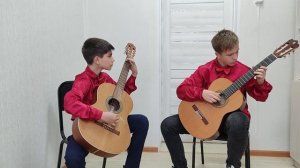 Дуэт гитар.Свен Линус "ДОЖДЬ" обр.А.Ануров исп.Попоркин Григорий - Околелов Матвей.