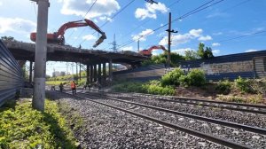 Строительство развязки шоссе Космонавтов   Столбовая 29 06 2024 года