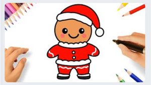 КАК ЛЕГКО НАРИСОВАТЬ МИЛОГО РОЖДЕСТВЕНСКОГО ПРЯНИЧНОГО ЧЕЛОВЕКА 🎄| МИЛЫЕ РОЖДЕСТВЕНСКИЕ РИСУНКИ