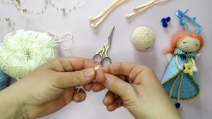 Рождественский ангелочек - подвеска. Часть 1