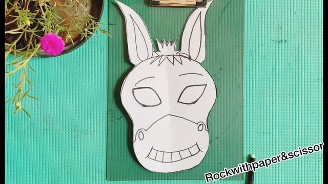 Make an easy Donkey 🫏 face mask for kids | kids activity | jungle safari | Easy смотреть онлайн