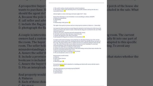 Barney Fletcher Real Estate Exam 235 Questions With Complete Solutions смотреть онлайн