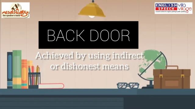 Day 127 | How to say BACK DOOR | Pronunciation| Meaning | Example Sentence | Synonyms | A word A da
