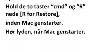 Gendan Apple macOS vha TimeMachine - Restore