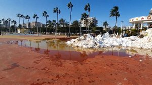 Мерсин.Р-н Мезитли.Снег на набережной