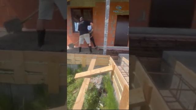 Заливка плиты #ритмстрой #стройка #фундамент #Линейный бетононасос смотреть онлайн