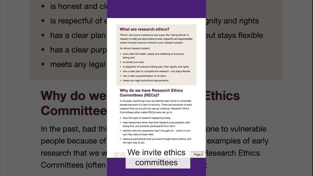 Short 3   For Research Ethics Committees