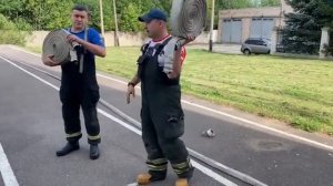 четверная скатка пожарного рукава