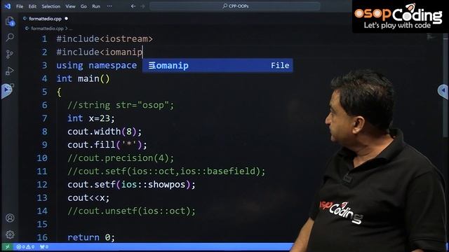 Practical of Formatting functions | IO manipulators | OOP's using C++ | #oop #cplusplus #Lecture72