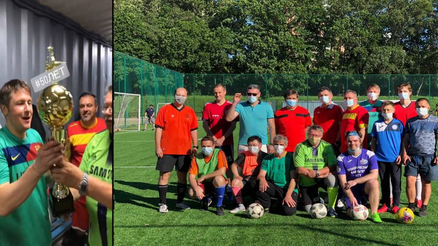 Футбол команда Ренессанс Сергею 50 лет 01.07.20