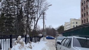 Уфа, жилой комплекс Зорге Премьер, прогулка по улице, февраль 2024