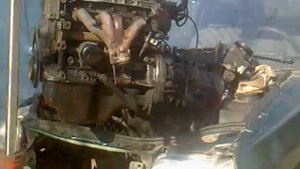 Кран для снятия двигателя.Гусь.