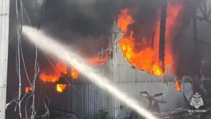 Видео с места пожара в Куйбышевском районе города Самары