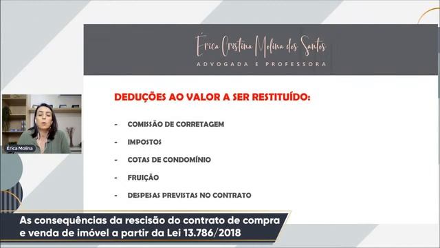 Consequências da rescisão do contrato de compra e venda de imóvel a partir da Lei 13.786/2018 смотреть онлайн