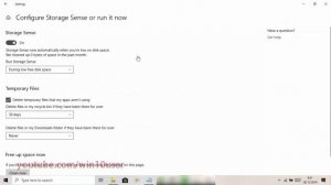 Windows 10 Home : How to set when Storage Sense automatically free up space run