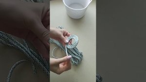 Красивая корзина своими руками из шнура/ Beautiful DIY basket made from cord