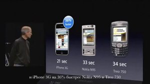 презентация iphone 3G с русскими субтитрами