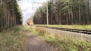 тепловоз ТЭМ18ДМ-2002 следует резервом на перегоне Ржевка - Заневский пост 1