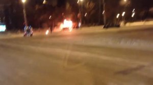 Пожар в центре Новосибирска