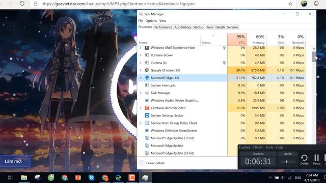 Compare the performance of Google Chrome and Microsoft Edge