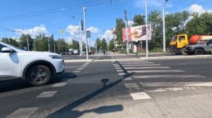 Велодорожка. Иваново. ул. Лежневская. Левая сторона