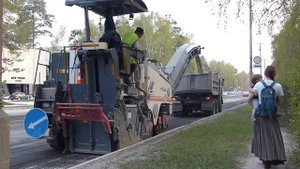 Академгородок. Ремонт дорожного полотна на Морском проспекте